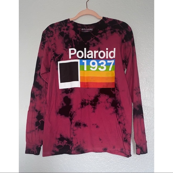 Polaroid Crew neck Long Sleeve Tie dye T shirt - Picture 2 of 6